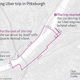 Pittsburgh self-driving Uber trip map
